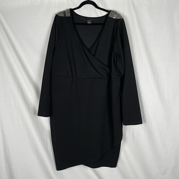 Rebel Wilson For Torrid Black Long Sleeve Midi Dress - Women’s 4/4XL - Picture 2 of 7